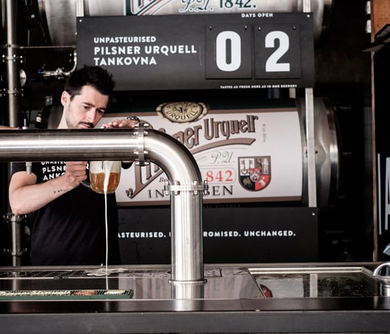 Pilsner Urquell Serving Beer Tank Install